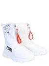 Forward Leather With Rubber Sole Boot In White
