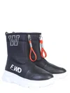 Forward Leather With Zip Closure Boot In Black