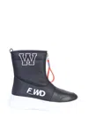 Forward Leather With Zip Closure Boot In Black
