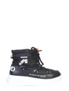 Forward Nylon Boot With 5 Cm Rubber Sole In Black