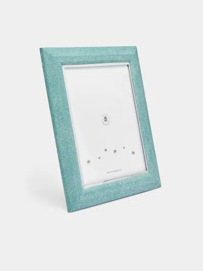 Forwood Design Bella Faux Shagreen Photo Frame  Abask Luxury Gift In Green