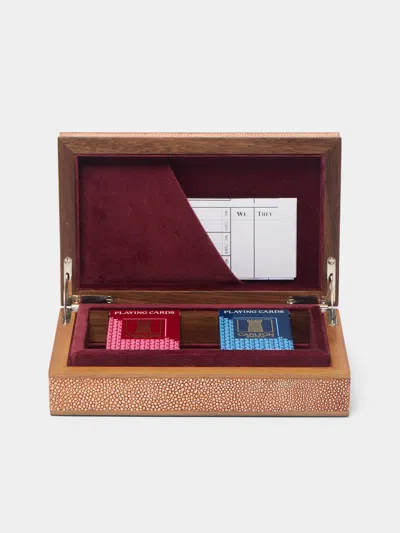 Forwood Design Faux Shagreen Bridge Set In Brown