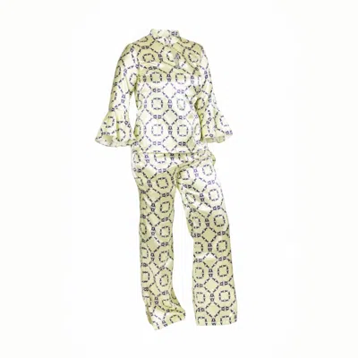 Forza Cavallo Women's Neutrals Classic Horse Satin Pajamas In Multi