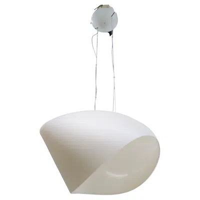 Pre-owned Foscarini Asymmetrical Satin Glass Post Modern Light Fixture Made In Italy By  In Transparent