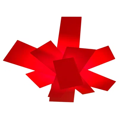 Pre-owned Foscarini Big Bang Ceiling By Enrico Franzolini In Red