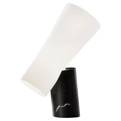 Pre-owned Foscarini Dordoni ‘nile' Blown Glass And Black Marquina Marble Table Lamp For
