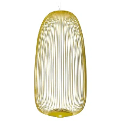 Pre-owned Foscarini Garcia & Cumini 'spokes 1' Metal Suspension Lamp In Gold For