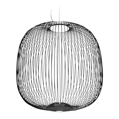 Pre-owned Foscarini Garcia & Cumini 'spokes 2 Midi' Metal Suspension Lamp In Black For