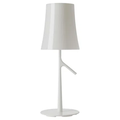 Pre-owned Foscarini Large Dimmable Birdie Table Lamp In White, Ludovica & Roberto Palomba In Transparent