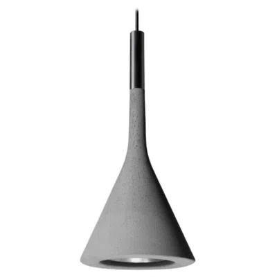 Pre-owned Foscarini Lucidi & Pevere ‘aplomb' Concrete Pendant Lamp In Grey For  In Gray