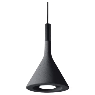 Pre-owned Foscarini Lucidi & Pevere ‘aplomb Mini' Anthracite Concrete Pendant Lamp For  In Black
