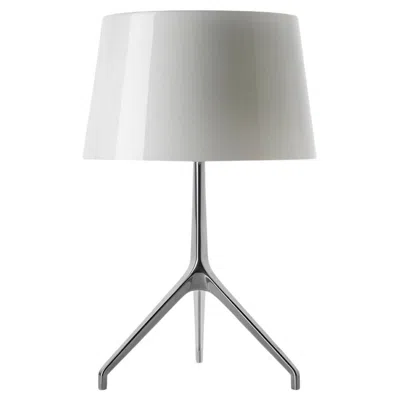 Pre-owned Foscarini Lumiere Extra Large Table Lamp In White & Aluminium By Rodolfo Dordoni