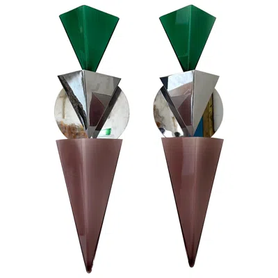 Pre-owned Foscarini Pair Of Wassily Sconces By Tihani And Mancini For . Italy, 1980s In Black