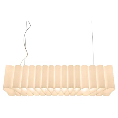 Pre-owned Foscarini ‘pli' Italian Paper Suspension Lamp For  In Orange