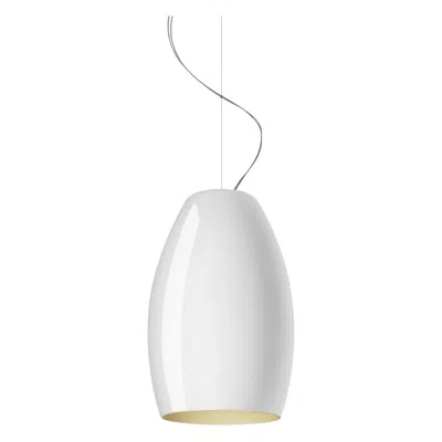 Pre-owned Foscarini Rodolfo Dordoni ‘buds 1' Handblown Glass Led Pendant Lamp In White For