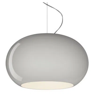 Pre-owned Foscarini Rodolfo Dordoni ‘buds 2' Handblown Glass Led Pendant Lamp In Grey For  In Gray