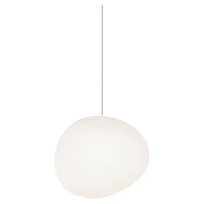 Pre-owned Foscarini Small 'gregg' Handblown Glass Pendant For  In Transparent