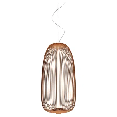 Pre-owned Foscarini Spokes 1 Suspension Lamp In Copper By Garcia And Cumini In Sand