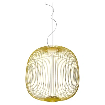 Pre-owned Foscarini Spokes 2 Large Suspension Lamp In Gold By Garcia And Cumini