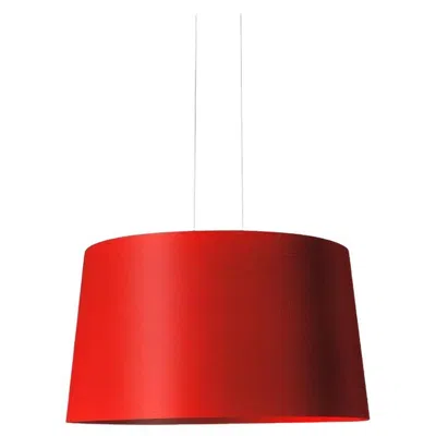 Pre-owned Foscarini Twice As Twiggy Led Suspension Lamp In Crimson By Marc Sadler In Red
