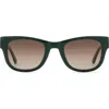 Fossil 50mm Gradient Square Sunglasses In Green