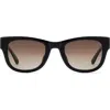 Fossil 50mm Gradient Square Sunglasses In Black