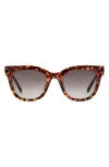 Fossil 51mm Gradient Cat Eye Sunglasses In Brown