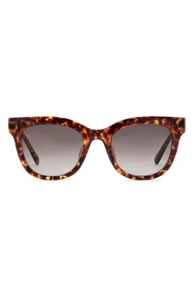 Fossil 51mm Gradient Cat Eye Sunglasses In Brown
