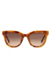 Fossil 51mm Gradient Cat Eye Sunglasses In Brown