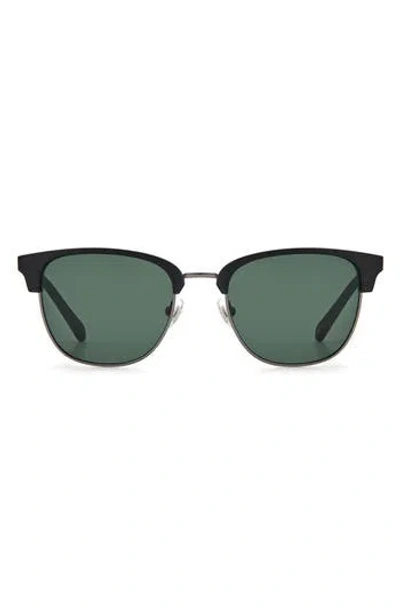 Fossil 51mm Half Rim Sunglasses In Black