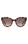 Fossil 52mm Cat Eye Sunglasses In Brown