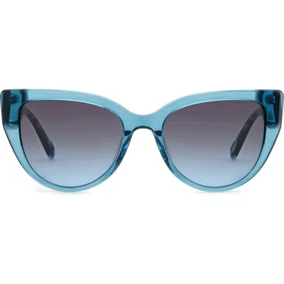 Fossil 52mm Cat Eye Sunglasses In Blue