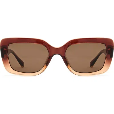 Fossil 52mm Gradient Rectangular Sunglasses In Gray