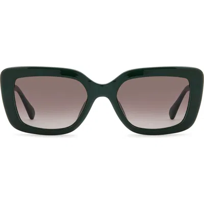 Fossil 52mm Gradient Rectangular Sunglasses In Green