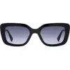 Fossil 52mm Gradient Rectangular Sunglasses In Orange