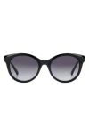 Fossil 53mm Gradient Round Sunglasses In Black