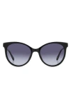 Fossil 54mm Gradient Cat Eye Sunglasses In Black