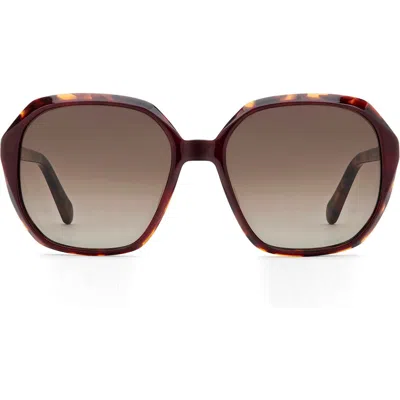 Fossil 54mm Gradient Rectangular Sunglasses