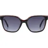 Fossil 55mm Gradient Cat Eye Sunglasses In Blue