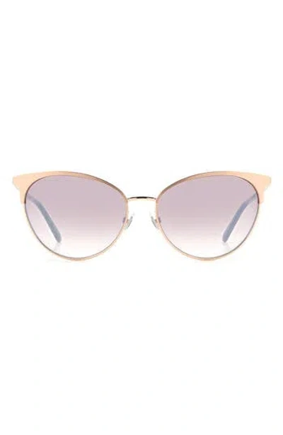 Fossil 55mm Gradient Cat Eye Sunglasses In Pink