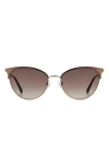 Fossil 55mm Gradient Cat Eye Sunglasses In Brown