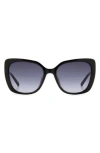 Fossil 55mm Rectangular Sunglasses In Black