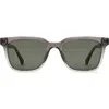 Fossil 55mm Rectangular Sunglasses In Gray