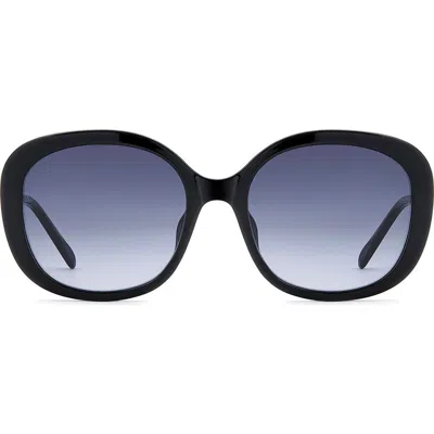 Fossil 56m Gradient Oval Sunglasses In Black