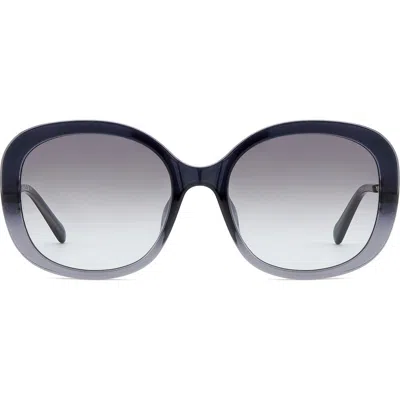 Fossil 56m Gradient Oval Sunglasses In Blue