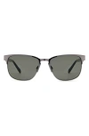 Fossil 56mm Rectangular Sunglasses In Metallic
