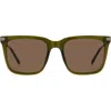 Fossil 56mm Square Sunglasses In Green