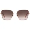 Fossil 57mm Gradient Square Sunglasses In Brown