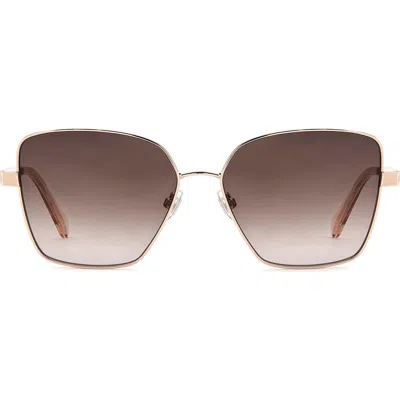Fossil 57mm Gradient Square Sunglasses In Brown