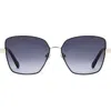 Fossil 57mm Gradient Square Sunglasses In Blue